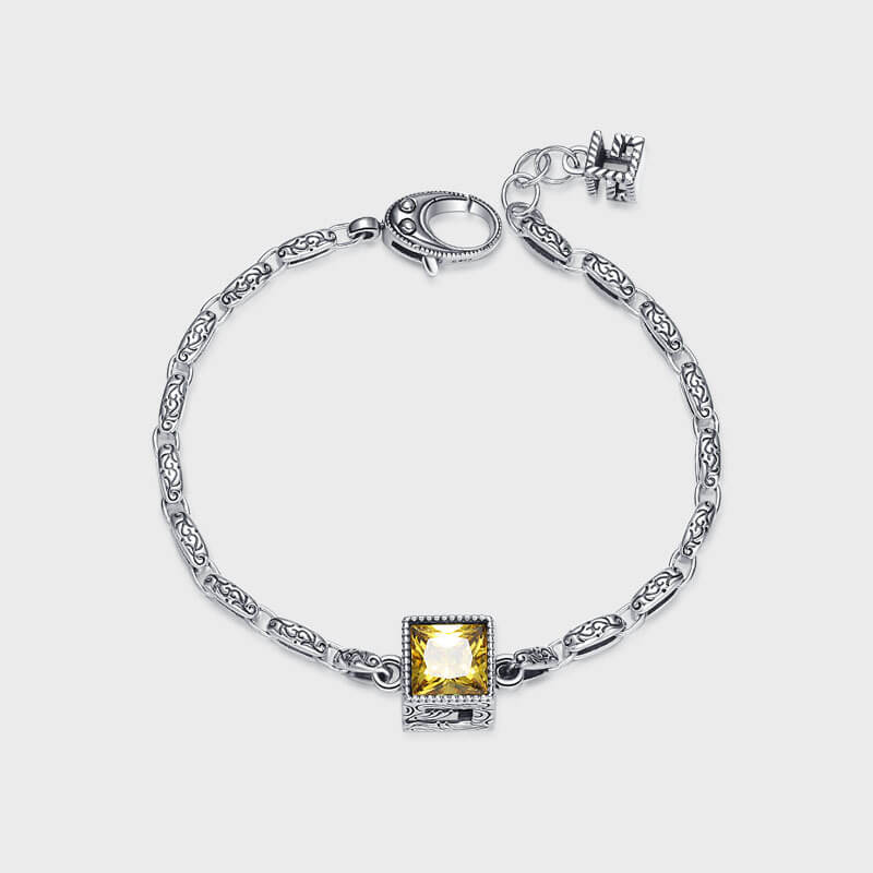 S925 letter G cube bracelet