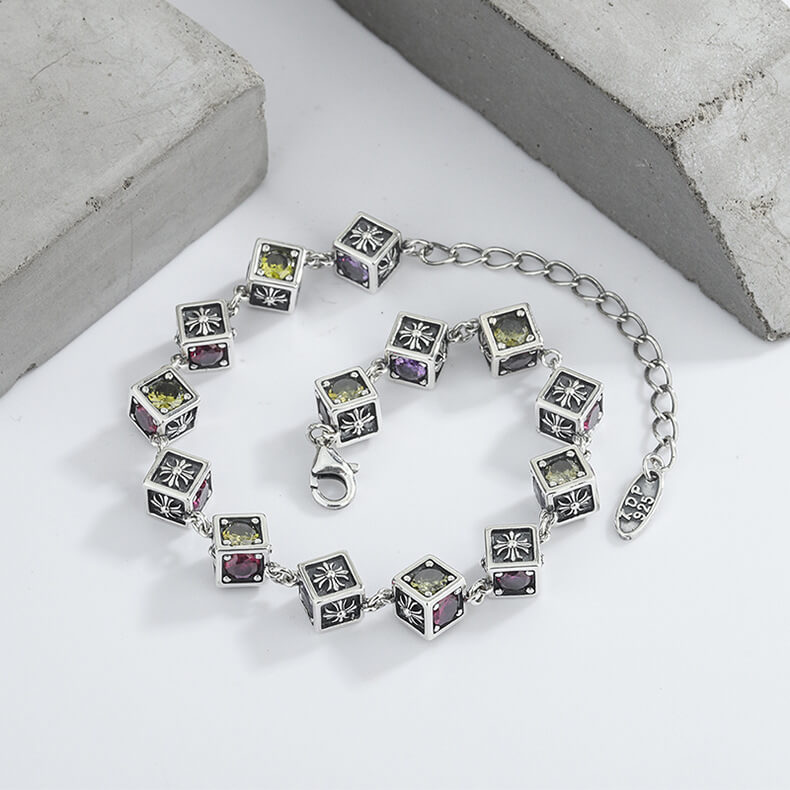 S925 dice bracelet