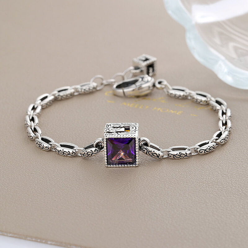 S925 letter G cube bracelet