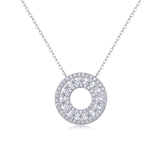 S925 Looped Moissanite Necklace