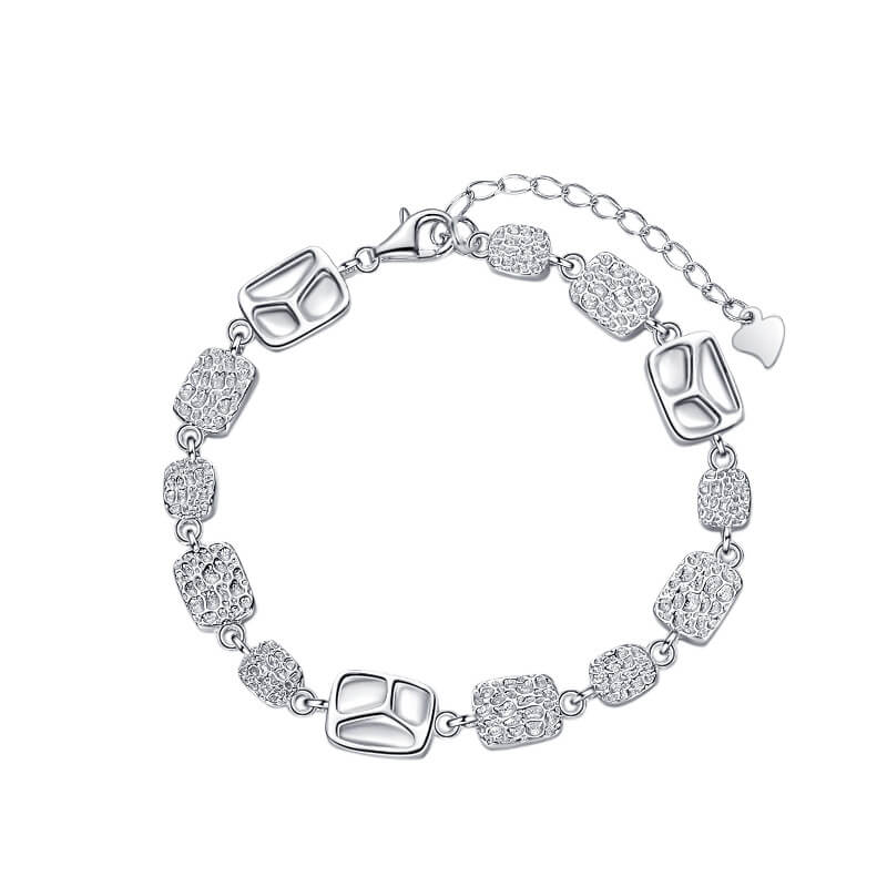 S925 Hammered Texture Bracelet