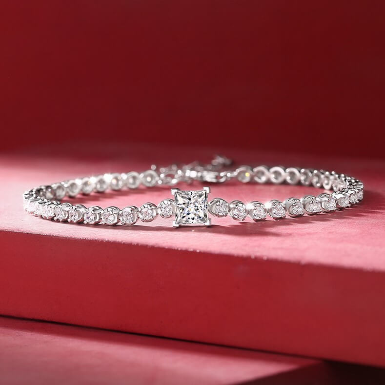 S925 Magic Cube Moissanite Bracelet