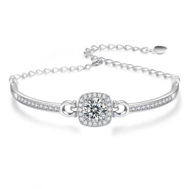 S925 Square Candy Moissanite Bracelet