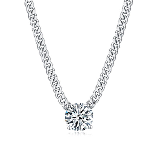 S925 Moissanite Cuban Link Necklace