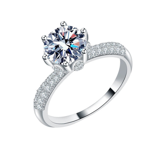 S925 Snow Queen Moissanite Ring