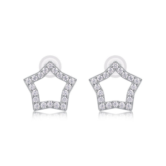 S925 Star Moissanite Earrings