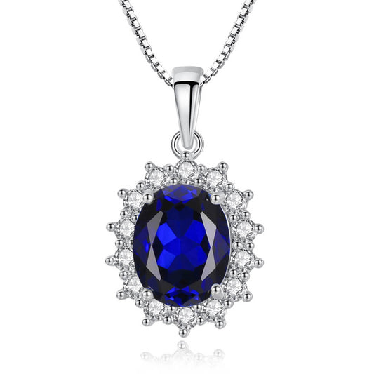 S925 Blue Gemstone Necklace