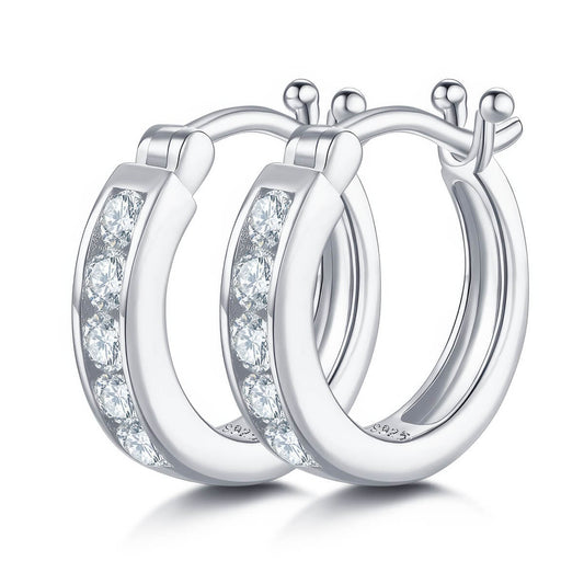 S925 Doughnut Moissanite Earrings