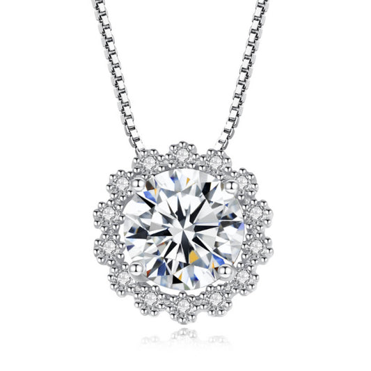 S925 Snowflake Moissanite Necklace